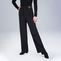 Modern dance pants Latin dance clothing Male adult national standard dance performance practice suit Modern dance straight pants 596