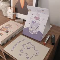 Mirror Fold Makeup Mirror Desktop Portable Small Mirror Carry-on Cute Dresser Cartoon Creativity Big Soft Girl