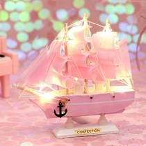 Net Red Girl Hearts Room Arrangement Small Swing Pieces Home Adornment Cozy Girl Bedroom Romantic Furnishing Model Boat