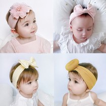 Net red female baby hair belt Korean version of foreign style fontanelle headdress Princess baby does not take the head cute super cute