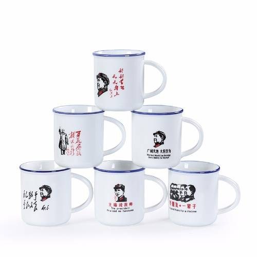 Liberation small traditional imitation enamel cup nostalgic retro red tourism revolution memorial gift mini glass cups