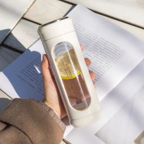 Double insulation anti-drop glass water cup men and women students ins style simple boys office tea cup