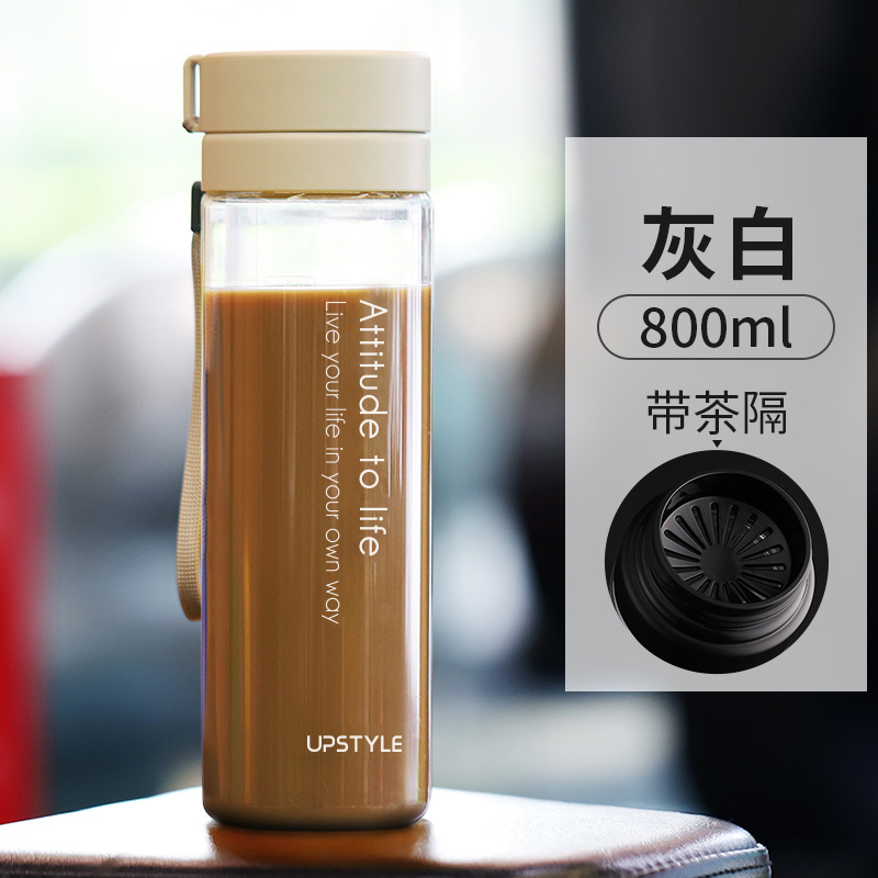 large capacity fitness water cup male summer couple water bottle student female outdoor sports portable plastic ready-to-hand cup cute