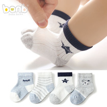 Bambi baby socks summer thin cotton breathable spring and autumn newborn baby mesh socks 0-3 months 6