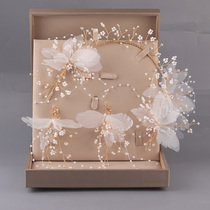 Meritocratic bridal headwear High Sensation Wedding Dress New Hair Accessories Fairy white yarn Super Wondersen Bride Suit Silk