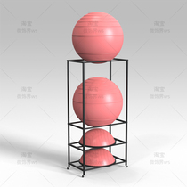 Fitness yoga ball storage display rack equipment to hold shelves wall facing household yoga sports display