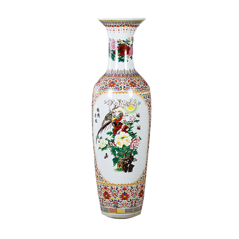 Jingdezhen ceramics enamel of large vase decorated prosperous furnishing articles furnishing articles of peony sitting room adornment