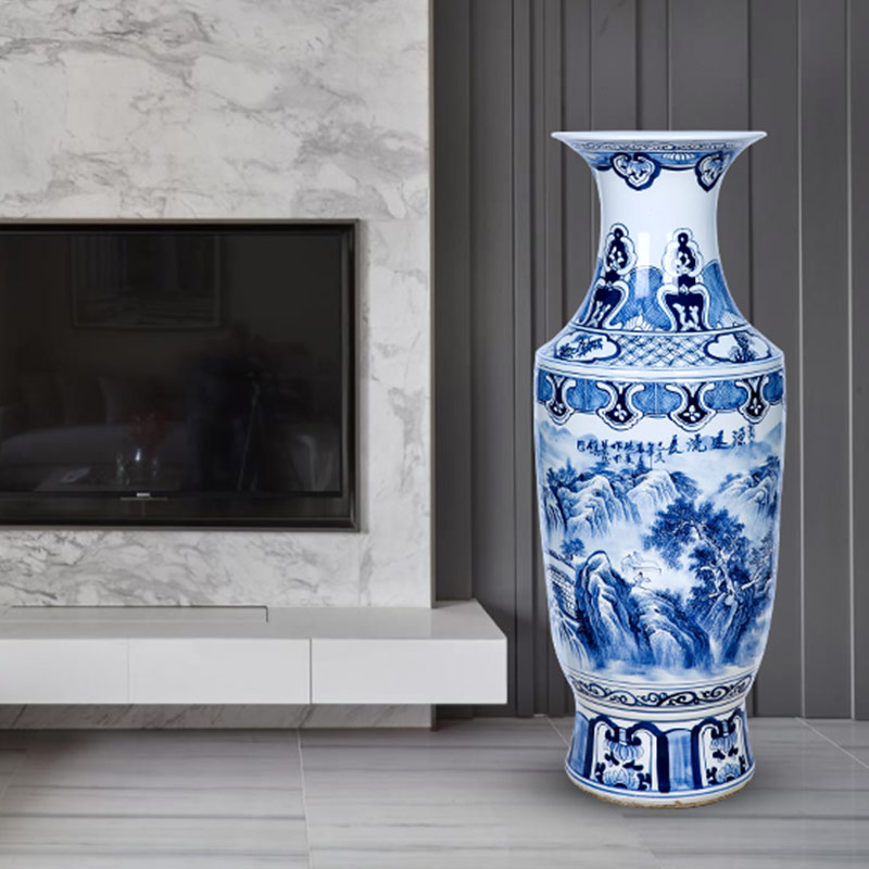 Jingdezhen ceramics hand - made landscape has a long history of large vase high furnishing articles sitting room to live in a hotel for the opening