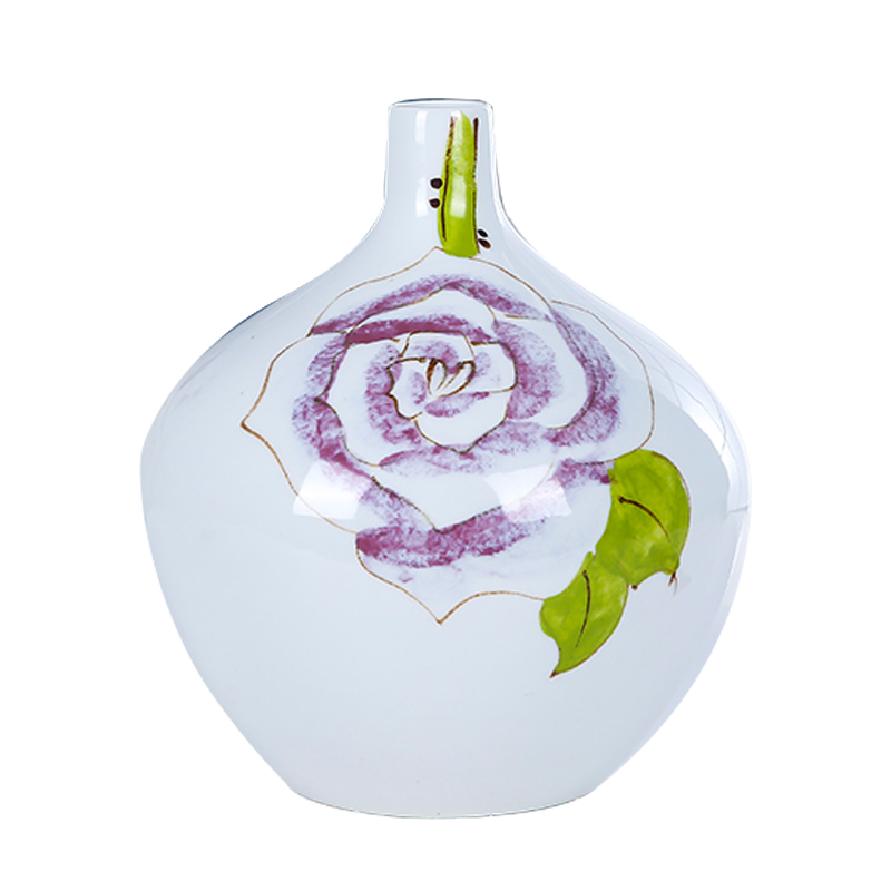 Jingdezhen ceramics hand - made desktop vase peony modern Chinese style is contracted sitting room decoration fashion furnishing articles study