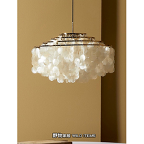 Italian Verpan French Living Room Chandel Restaurant Modern Simple Natural Shell Designer Creative Windbell Lamp