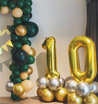 Shopping mall activity window supplies childrens birthday party layout Golden digital column balloon anniversary