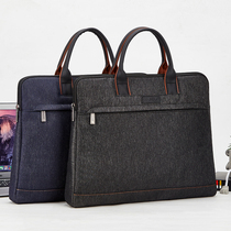 Briefcase business Hand bag Oxford cloth water Cup Jerry file bag computer bag large capacity simple Conference bag