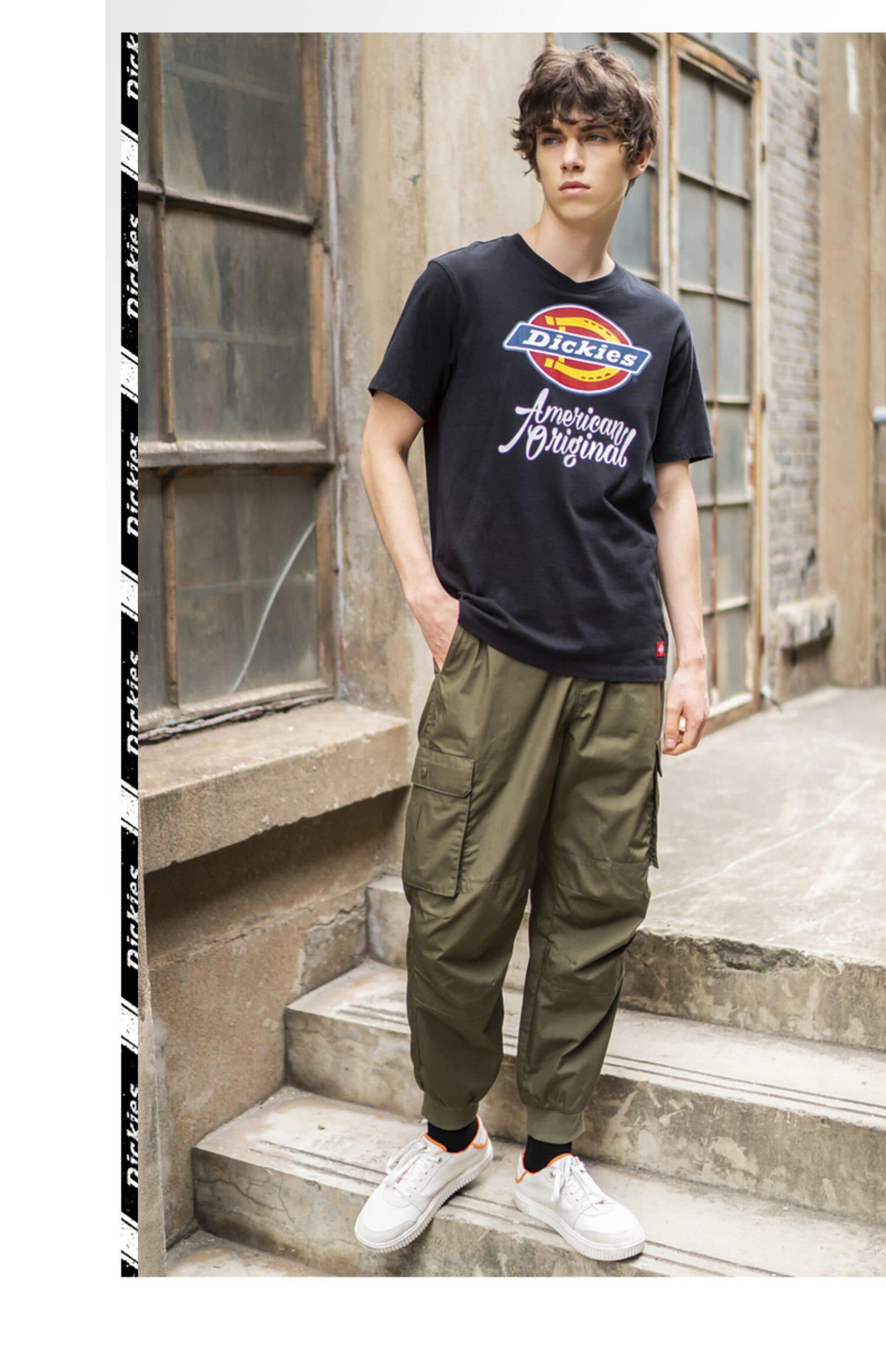 dickies短袖t恤男女半袖情侣装字母印花全棉2022春夏季新品7088