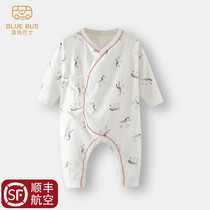 Baby newborn male and female strap one-piece clothing Year of the Ox newborn pure cotton clothes Baby monk clothes Hayi spring and autumn and summer