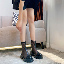 Martin Boots Summer Thin women 2022 new mesh yarns thick bottom short boots Breathable Cool Boots Slim Mesh Boots Hollowed-out Boots