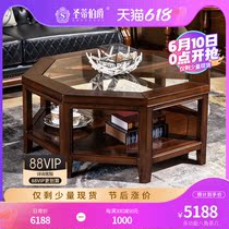 American all-wood tea table table Alien glass hollowed out hall furniture designer Aniseed Tea Table Coffee Table