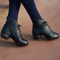 Beral Spring Autumn Women Dance Shoes Genuine Leather Jazz Modern Square Dance Shoes New Dancing Shoes Women Soft-bottom Dance Shoes