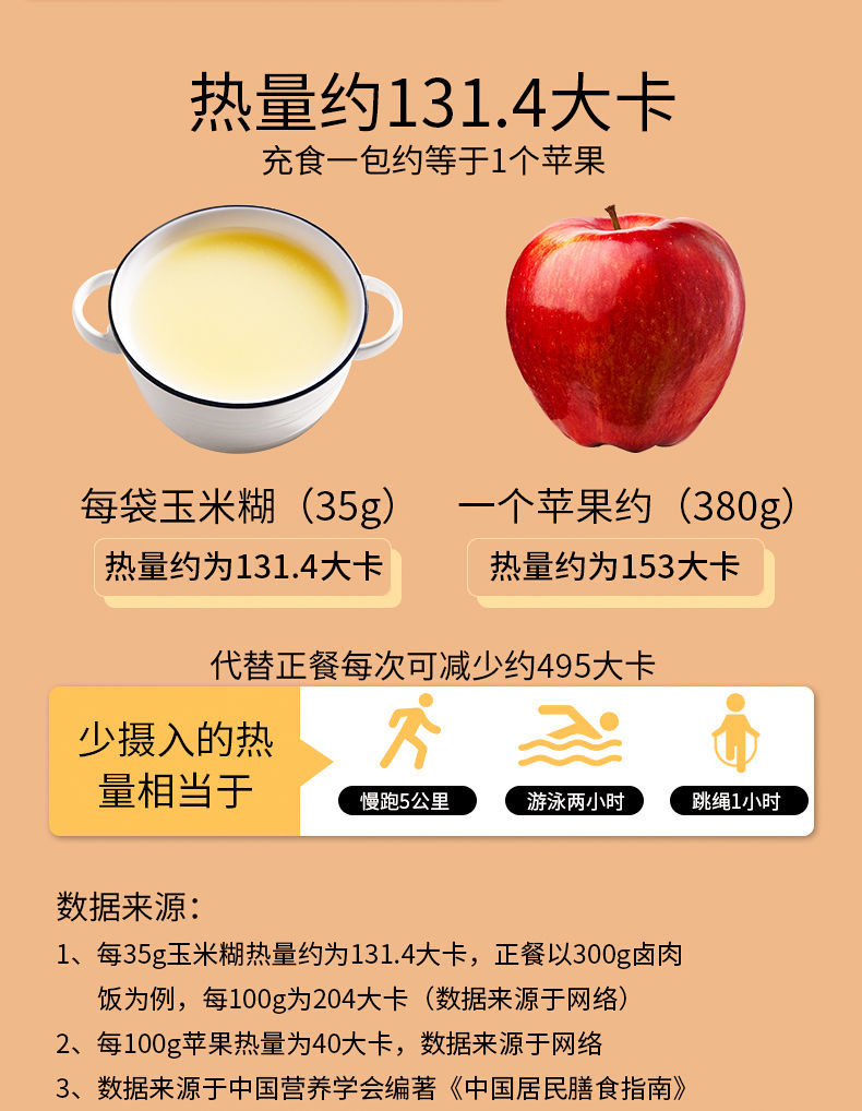 【可签到】黑芝麻黑豆玉米糊代餐粉280*3盒