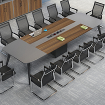 Conference table long table simple modern training Negotiation table large and small conference table and chair combination desk