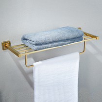 All-copper bathroom hardware pendant set Bathroom towel rack Bathroom European-style golden bath towel rack five-piece set