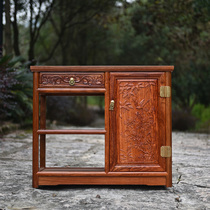 Shengzangge Mahogany furniture Rosewood tea rack Tea cabinet Hedgehog Rosewood Chinese cupboard Solid wood dining side cabinet