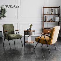 American light luxury retro sofa Simple household corduroy backrest single leisure chair Creative lazy balcony chair