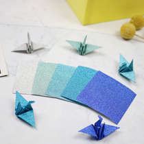 Thousand paper cranes folded love rose square flash drill gradient color DIY manual material can write