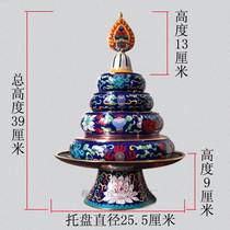 Pure copper thickened Manza plate for Mancha Romanza large tantric eight auspicious 37 piles with tray Temple supplies