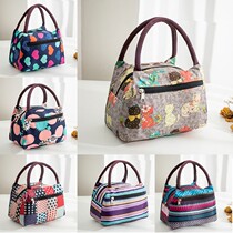Middle aged handbag Mom Thickened Oxford Lunch Box Bag Lady Bag Lady Bag Lady Waterproof Lunchbox Bag
