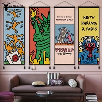 American graffiti cloth art hanging drawing room Dormitory Background Decoration Painting Rental House Decoration Hanging Cloth Bedroom Bedside Tapestry