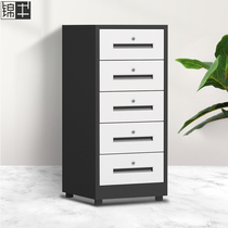 Tin filing cabinet short Cabinet Office data Cabinet balcony drawer locker five-pump White tool with lock small cabinet