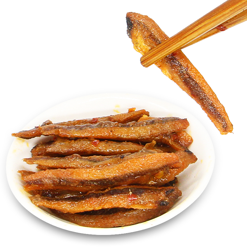 土老憨清江野鱼干500g三峡特产即食零食麻辣小鱼仔香辣毛毛鱼批发_爱