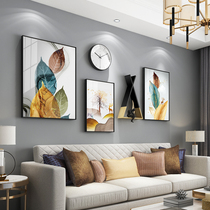 Light luxury decorative painting living room clock creative sofa background wall Nordic style combination painting modern simple hanging painting