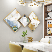 Fortune deer light luxury style restaurant decoration painting modern simple dining room wall hanging painting high-grade atmospheric Crystal porcelain mural