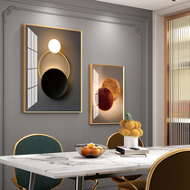 Dining room background wall decoration painting Net red restaurant wall hanging painting light luxury modern simple European atmosphere hall wall painting