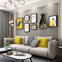 Living room sofa background wall decoration painting Nordic hanging painting modern simple luxury wall painting restaurant atmospheric combination mural