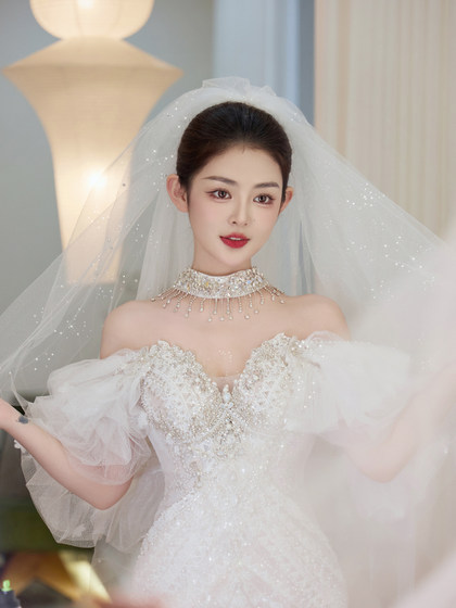 신부 머리 장식, 헤어 빗, 세련된 간단한 웨딩 사진 액세서리, 흰색 미세 반짝이, 슈퍼 요정 아름다운 긴 베일 신부 머리 장식, 헤어 빗, 세련된 간단한 웨딩 사진 액세서리, 흰색 미세 반짝이, 슈퍼 요정 아름다운 긴 베일