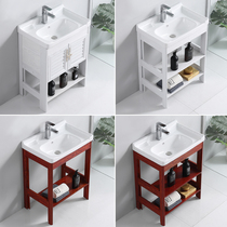 Balcony Wash Basin Cabinet Combination Integrated Terrace Basin Home Washbasin Single Basin Toilet Small Household Type Wash Bench Pool