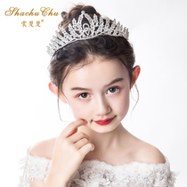 Childrens Crown Headwear Princess Girl Crown Crystal Little Girl Big Crown Korean Childrens Show Show Hair Decoration