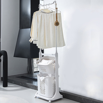 Hanging clothes hanger floor bedroom minimalist modern light lavish clothes hanger Home Easy single lever type mobile indoor cloak holder