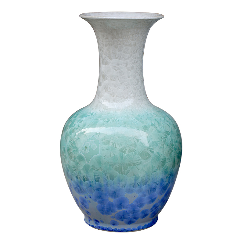 Jingdezhen ceramic up crystalline glaze vase is I and contracted furnishing articles rich ancient frame sitting room adornment flower vase