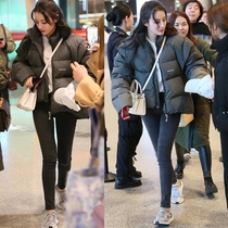 Tobacco gray jeans women spring and autumn 2021 New Nine points high waist slim Joker outside wear tight black pants