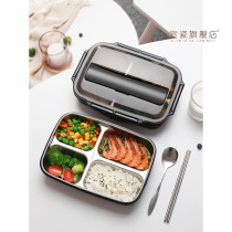Lunchbox Bento Dividant Office Student Portable 1 person 304 Stainless Steel Insulation Plate Meal Box Set