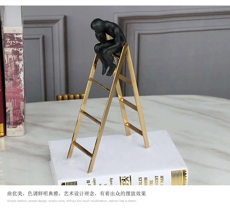 Cầu thang nhà đơn giản và sáng tạo theo phong cách Bắc Âu, trang trí nhân vật tư duy, tủ TV trước hiên nhà, trang trí thủ công trang trí nhà - TV