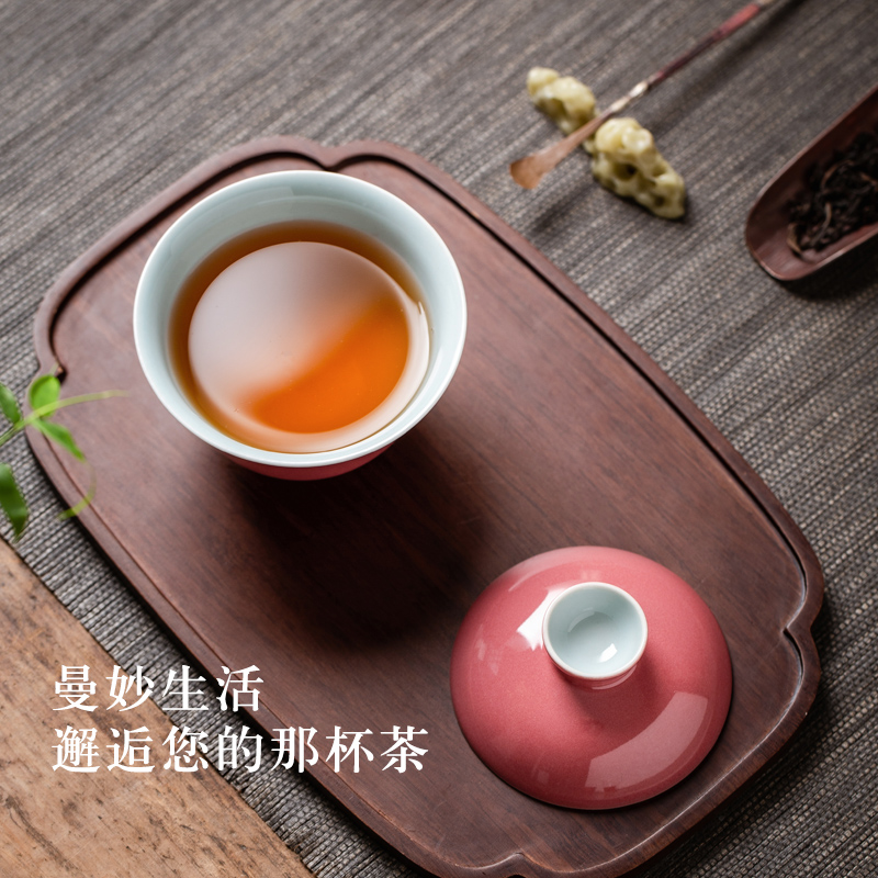Pure manual 2 only a single large tea tureen jingdezhen high - end kung fu tea cups ceramic tea bowl
