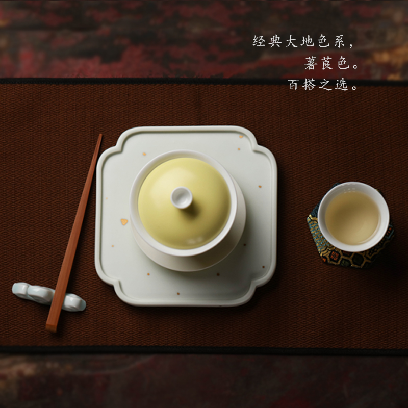 Bright zen Japanese tea mat cotton and linen cloth cloth art of jingdezhen kung fu tea accessories table cloth home tea flag