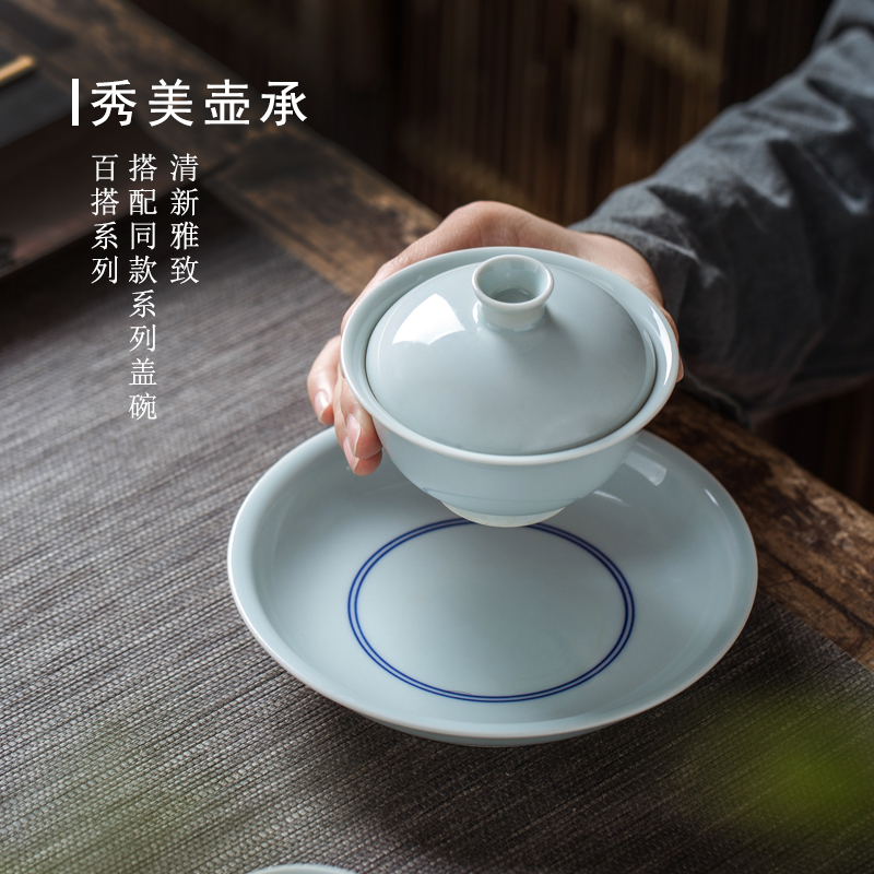 Checking out ceramic pot bearing antique green dry film mercifully machine compote snack plate of a pot pad water tea bearing restoring ancient ways