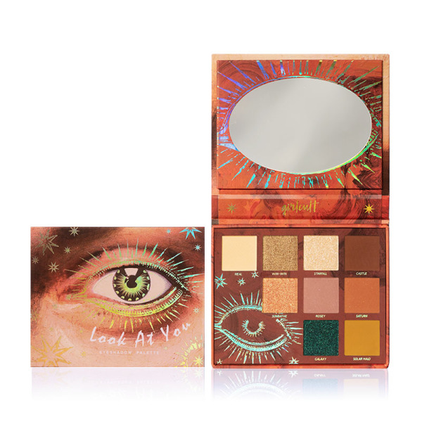 girlcult日光倾城眼影盘九色哑光复古大地色珠光绿色少女系眼影女