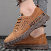High-end Bertugo Lei Chao brand Shifu Martin shoes mens pigskin flat mens shoes soft sole shoes genuine leather casual soft leather