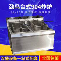Wallace Bench Single Cylinder Double Cylinder Thickened Electric Fryer commercial Large-capacity Fried Fries Fryer fryer frying machine